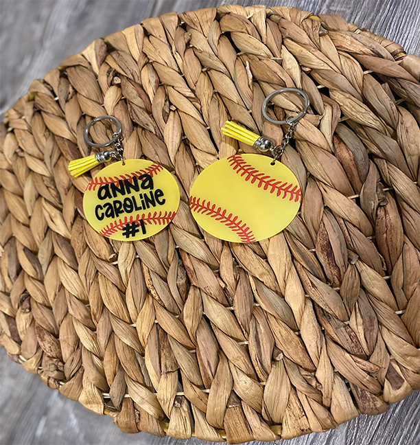 Personalized Softball Bag Tag