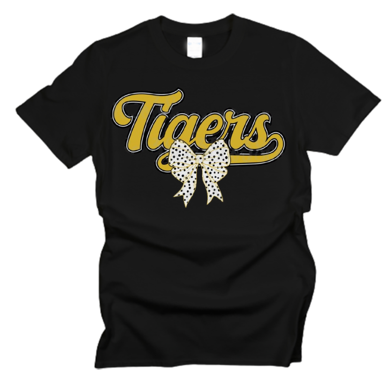 Tigers Dalmatian Bow T-Shirt