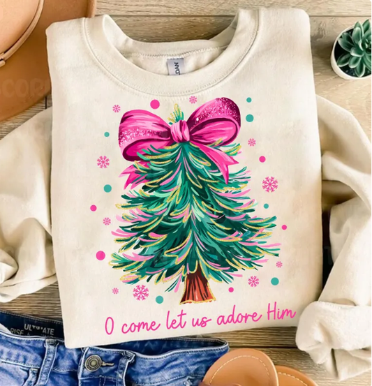 Let Us Adore Him Christmas Sweatshirt