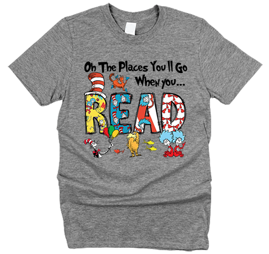 Oh the Places You'll Go When You Can Read Youth T-Shirt